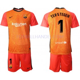 Barn Fotballdrakter Keeper FC Barcelona TER Stegen 1 2020-21 Kortermet M003